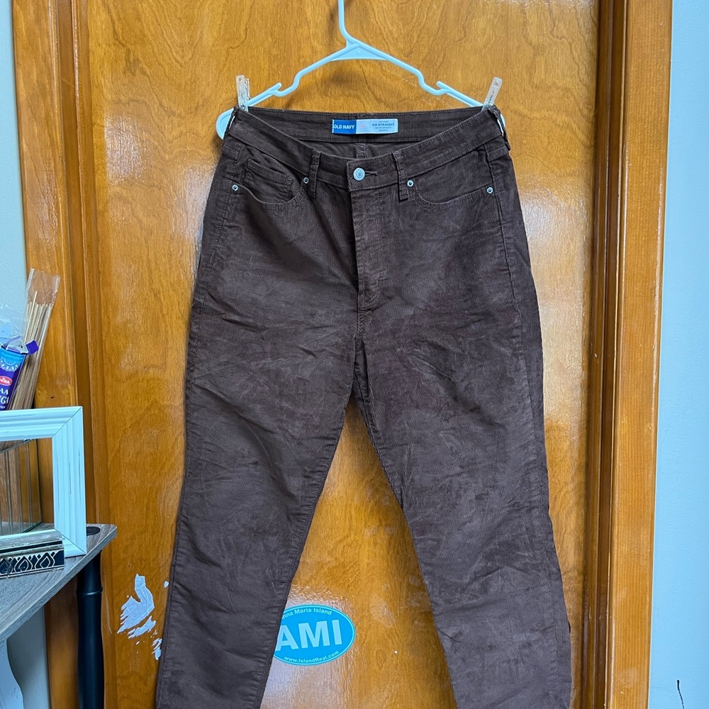 Old Navy women’s high rise og straight in Rich Brown jeans
